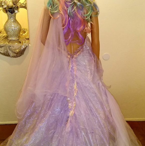 Sample Gown - RITIKA Lavender Lehenga Saree Wedding Ballgown Set - Picture 14 of 16